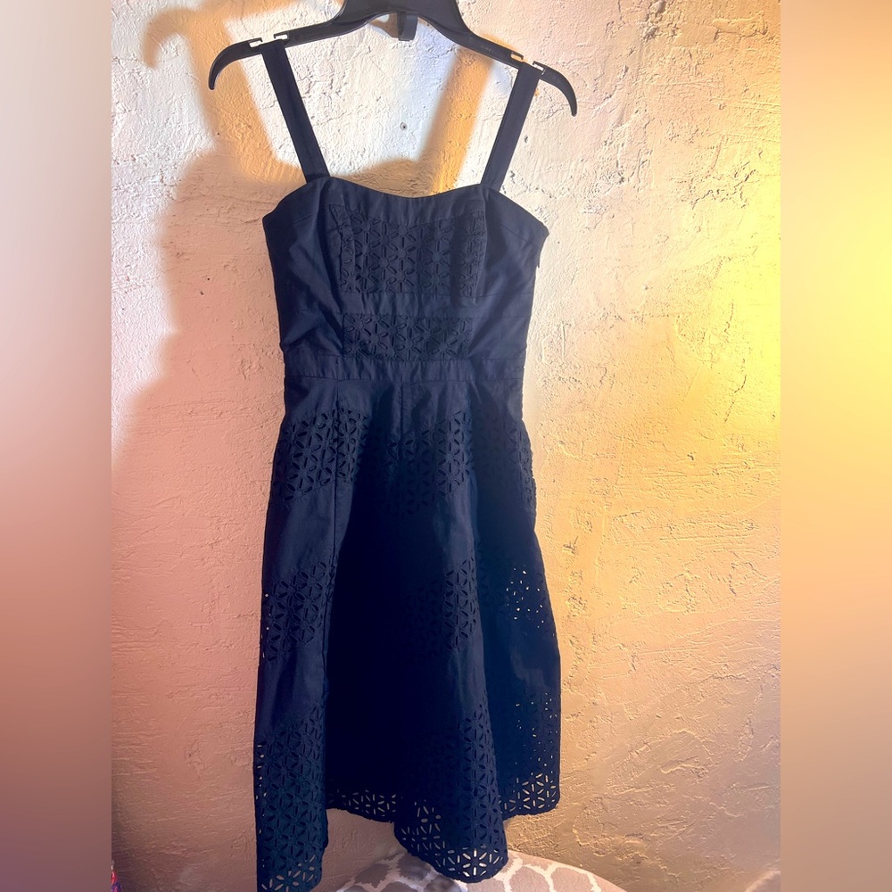 White House Black Market Black Sleeveless Midi Sundress